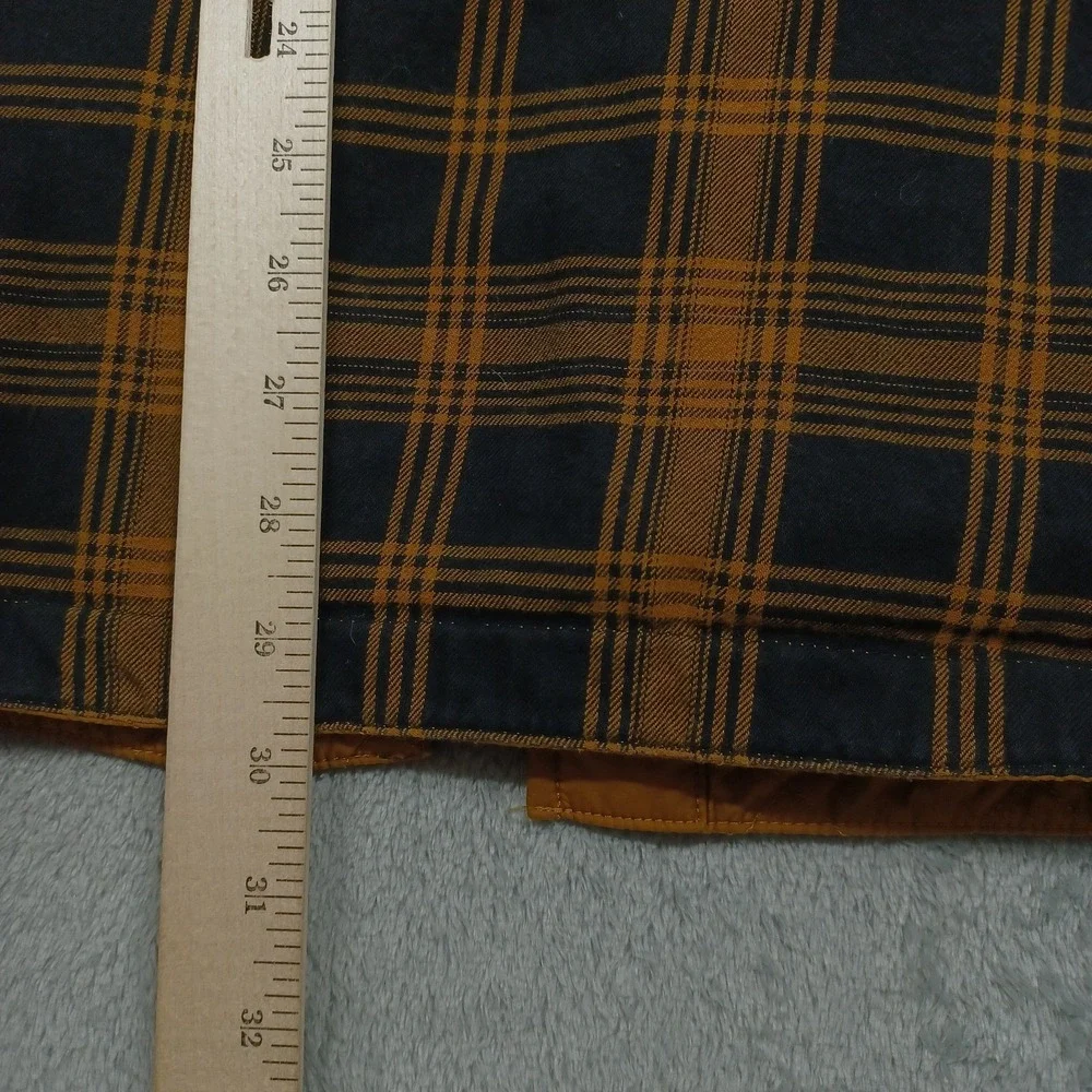 North Face Shacket Mens XL Black Plaid Reversible‎ Snap Lightweight Pockets